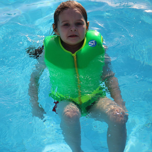 Детский жилет для плавания зеленый